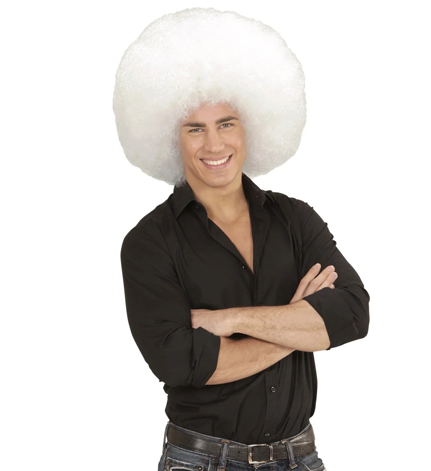 Peluca Super Afro Blanca Pelucas Widmann